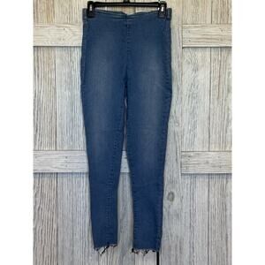 Free People Jeans Womens 27 Skinny Blue Pull On Raw Hem Ankle 61855-16515125
